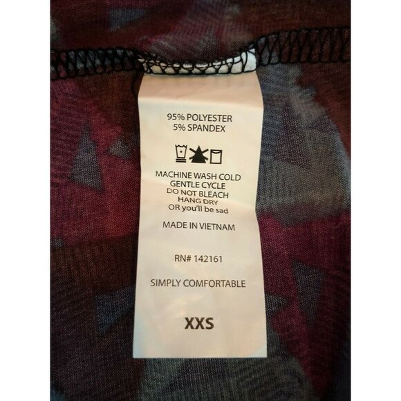 LuLaRoe RETIRED Irma Women's Size XXS Purple & Blue Triangles NWT - Picture 8 of 10